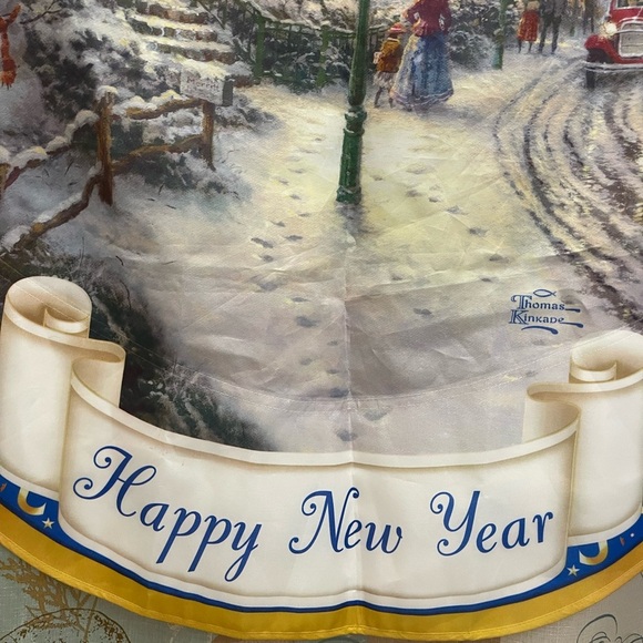 Thomas Kinkade Painter Of Light Happy New Year Flag Outdoor Double Sided Artist - Picture 8 of 10